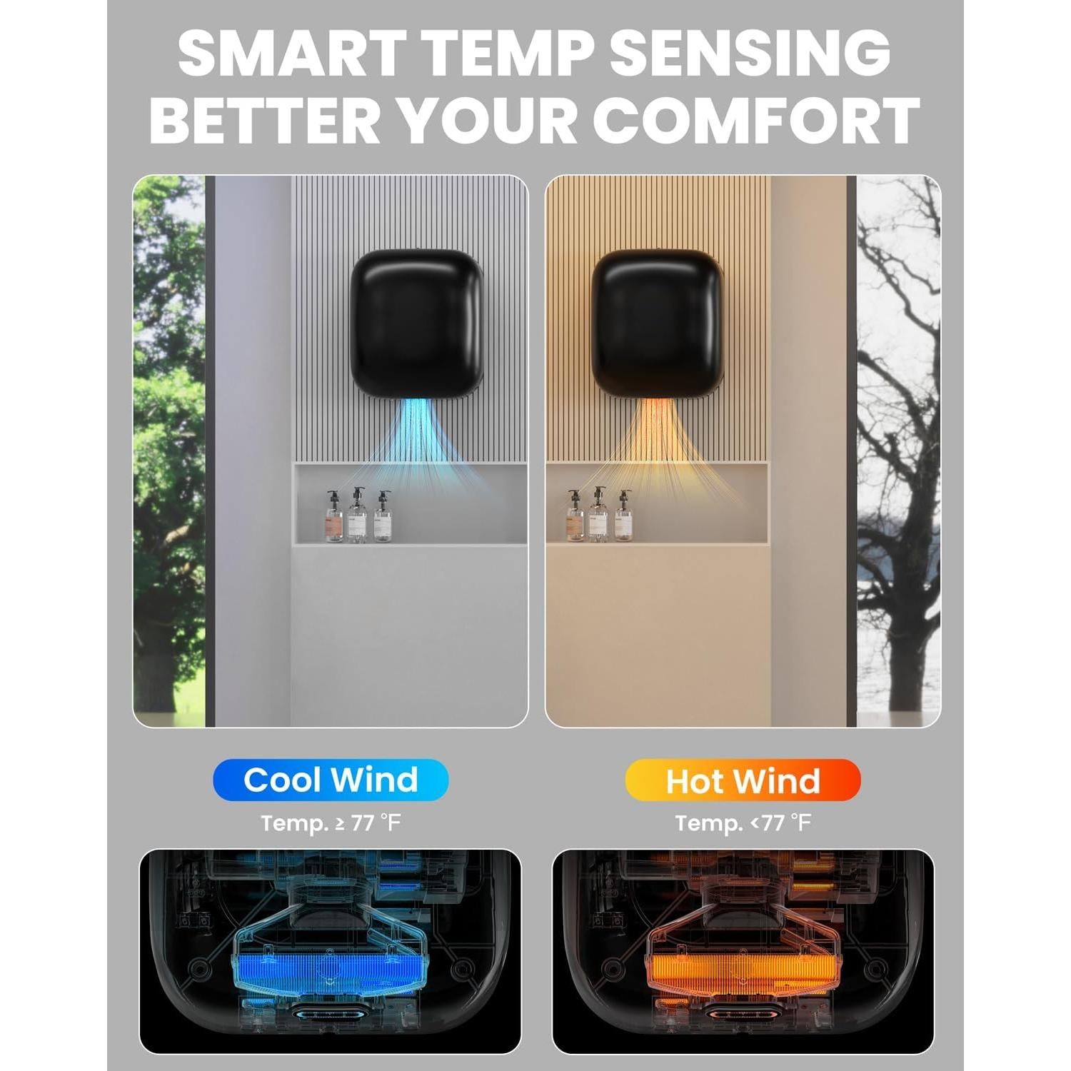 Secador de Manos Comercial SpaZeit AHD14 1400W Automático