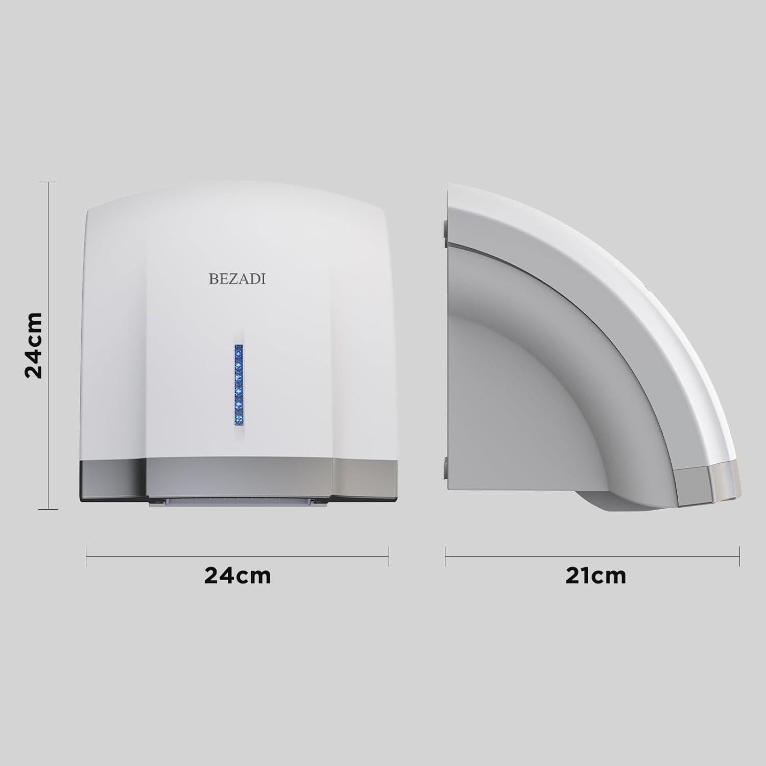 Secador de Manos BEZADI 1800W Automático Caliente y Frío