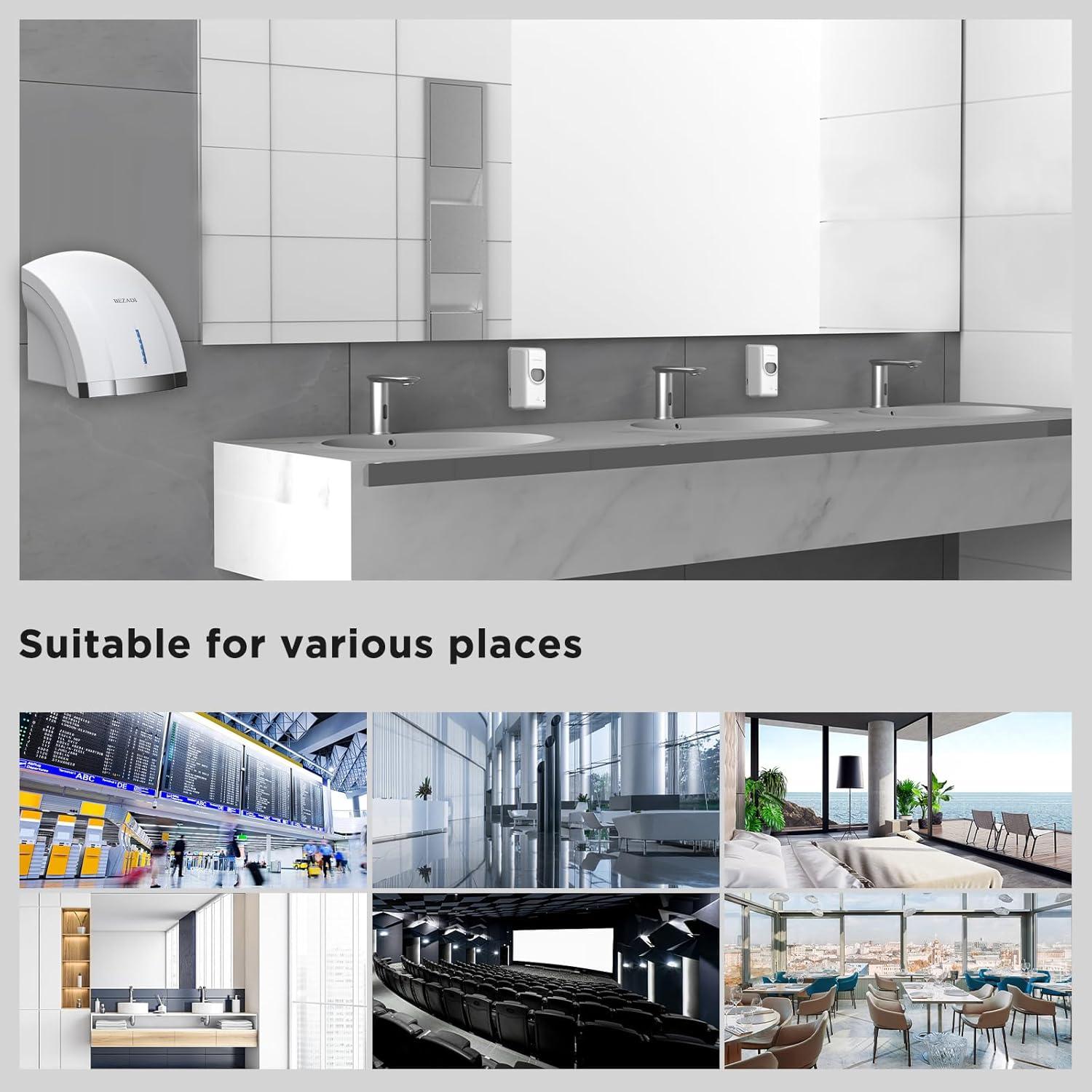 Secador de Manos BEZADI 1800W Automático Caliente y Frío