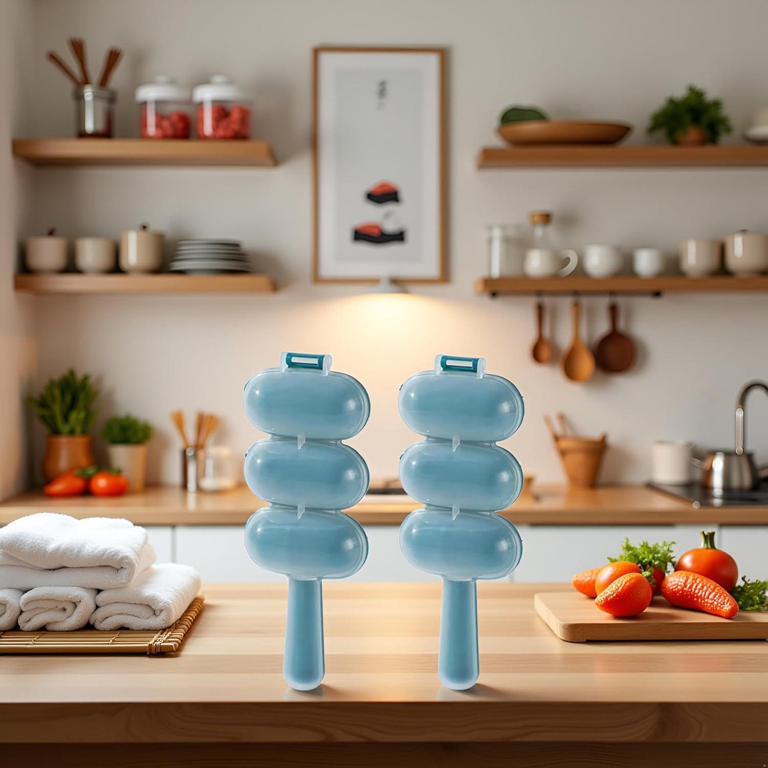 Kit de Moldeadores de Bolas de Arroz Htppzjr - 2 Piezas Azul