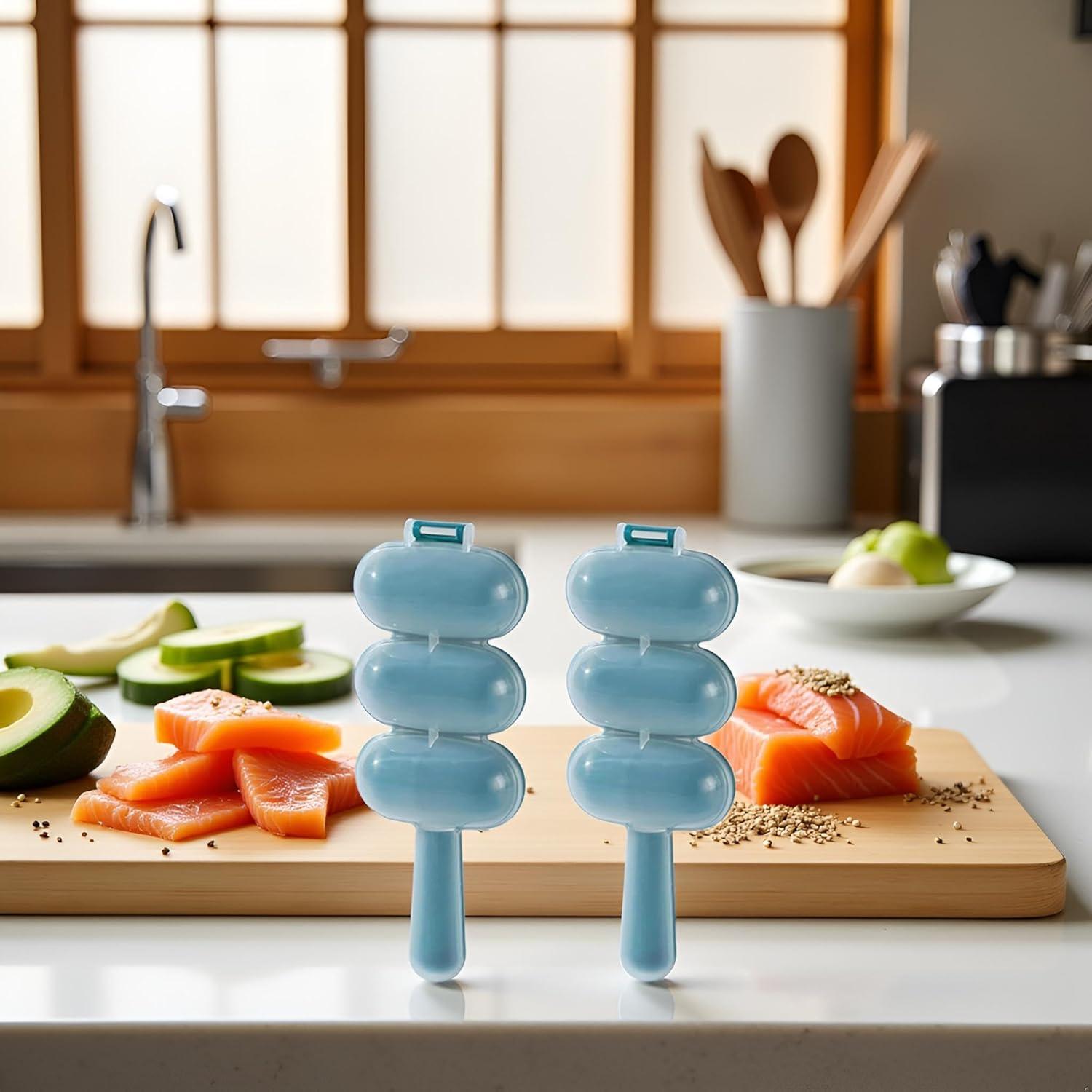 Kit de Moldeadores de Bolas de Arroz Htppzjr - 2 Piezas Azul