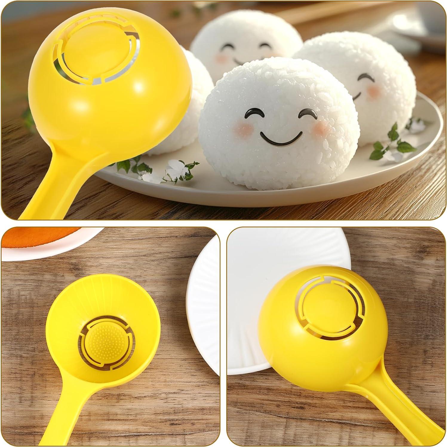 Molde de Cuchara de Arroz Gjinxi 4 Piezas Amarillo Antiadherente