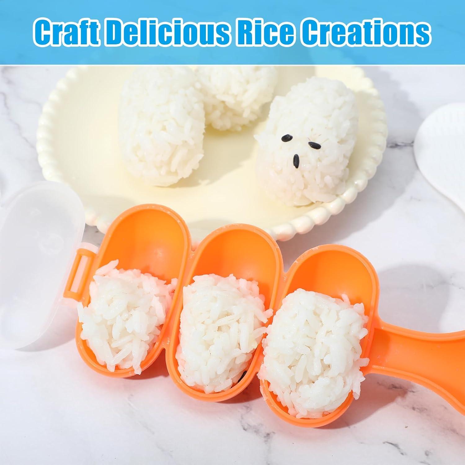 Molde de arroz 3 PCS Larrel, prensa de musubi DIY, colores variados