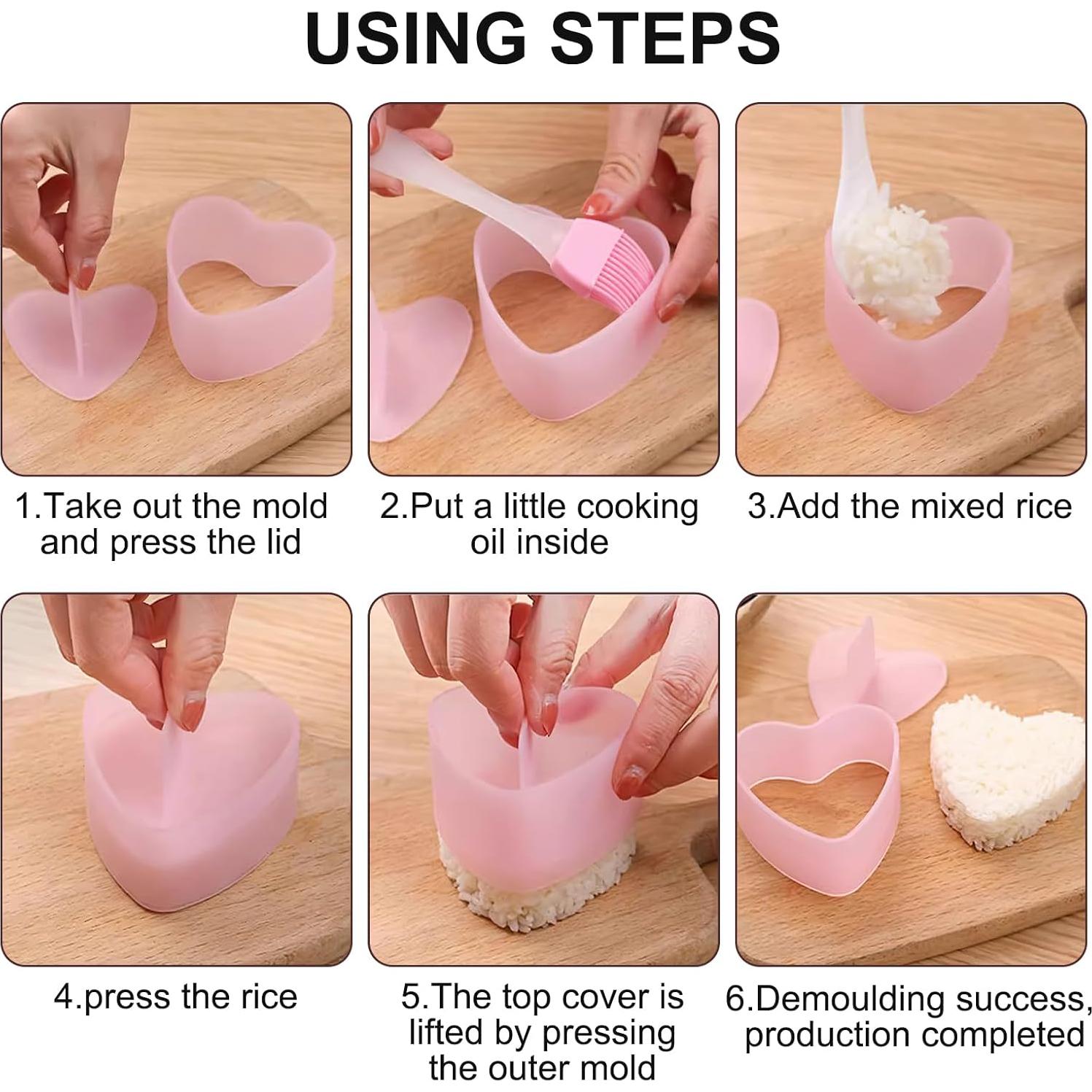 Kit de Moldes para Musubi Itechpanda - 4 Piezas Rosa