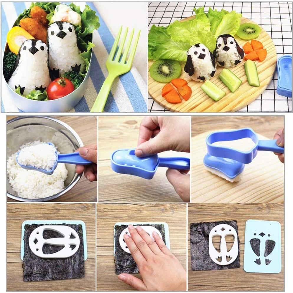 Molde de Arroz Pingüino mi - Kit para Sushi y Bento 3 Piezas
