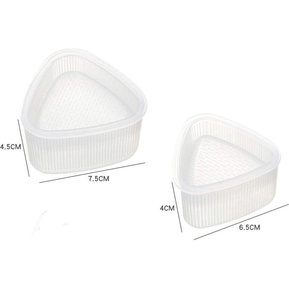 Molde de Sushi Triangular Luzen 6 Piezas de Plástico Transparente