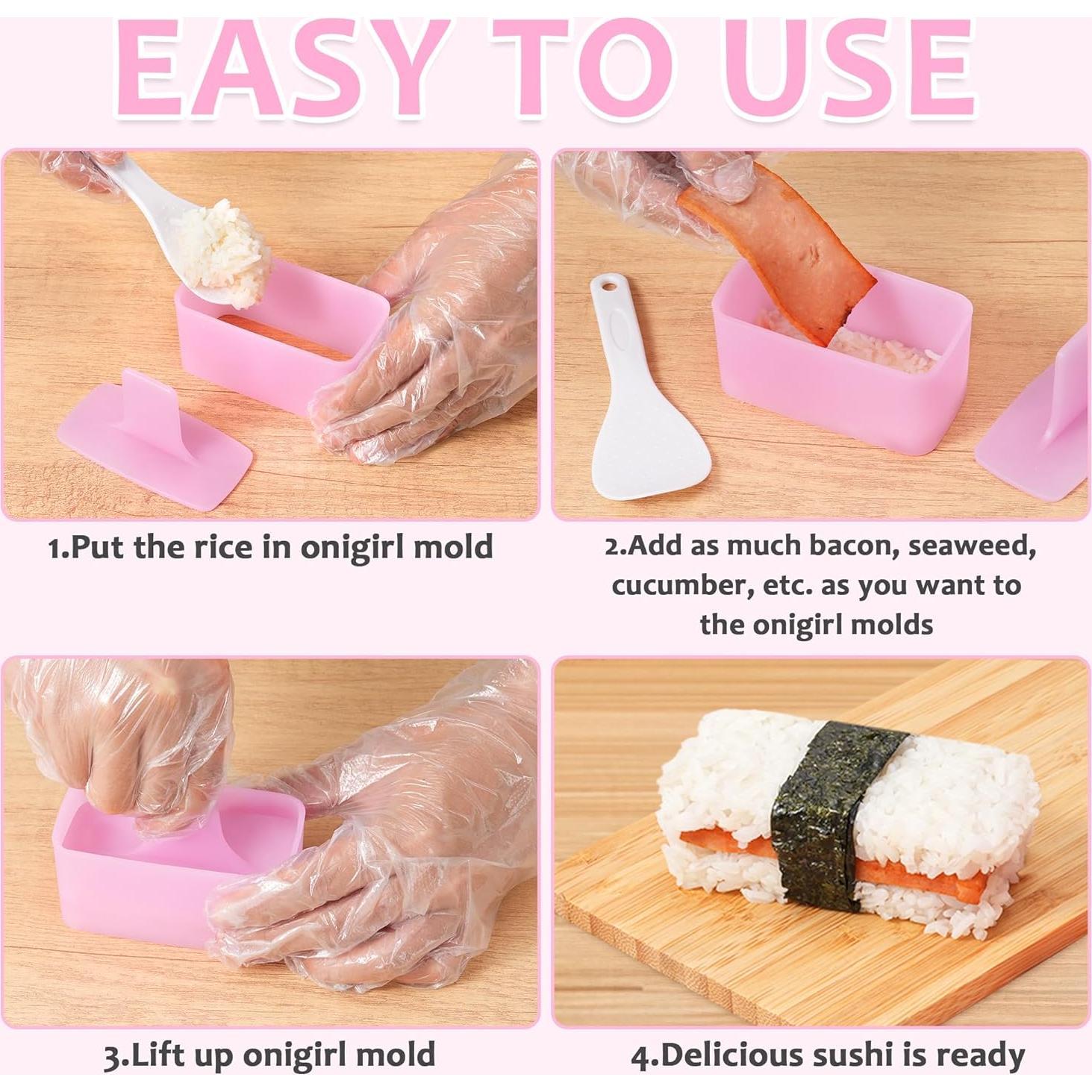 Molde de Onigiri Faweskiy 3 Piezas para Bolas de Arroz