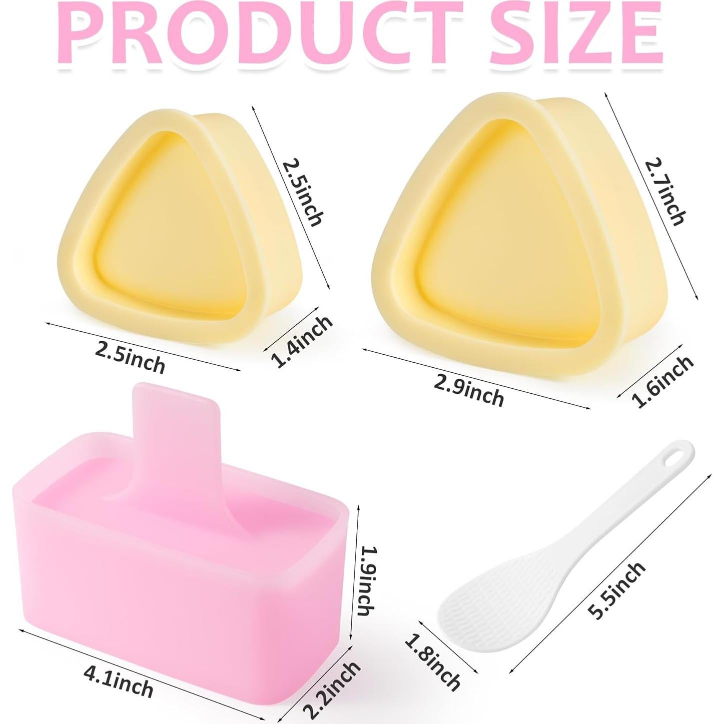 Molde de Onigiri Faweskiy 3 Piezas para Bolas de Arroz