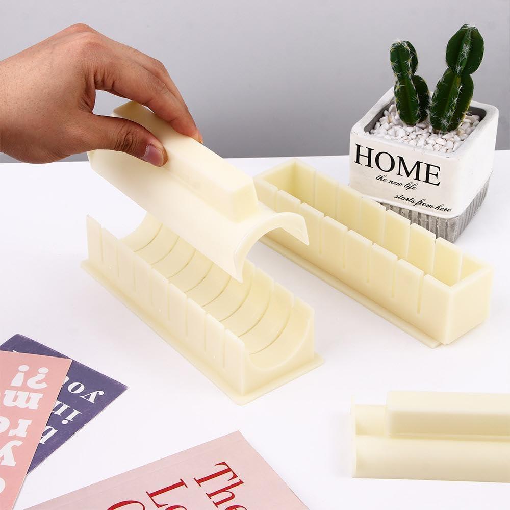 Kit de Hacer Sushi 6 Piezas Pokinge Molde Corazón y Redondo