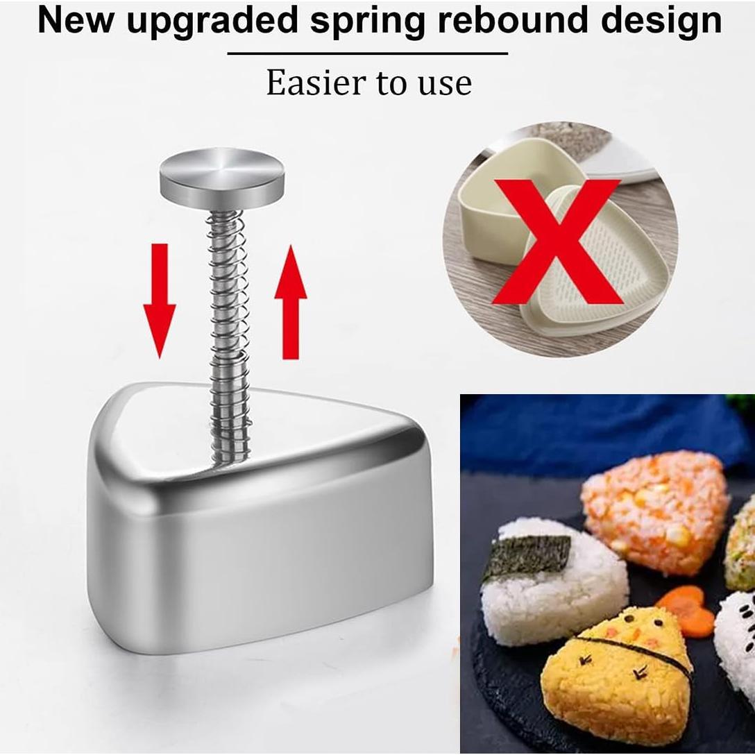 Molde de Onigiri AngelReally de Acero Inoxidable 9.5x7.5cm