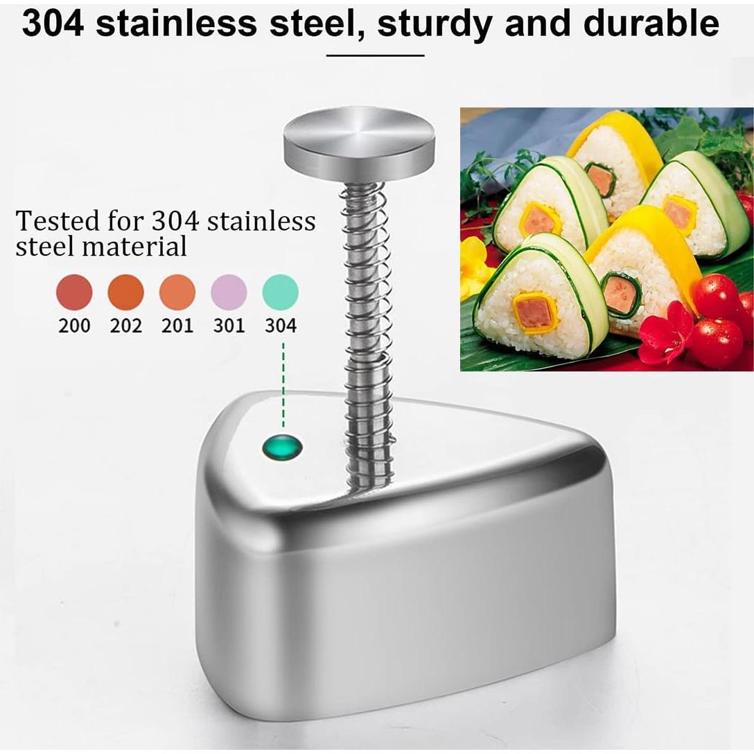 Molde de Onigiri AngelReally de Acero Inoxidable 9.5x7.5cm