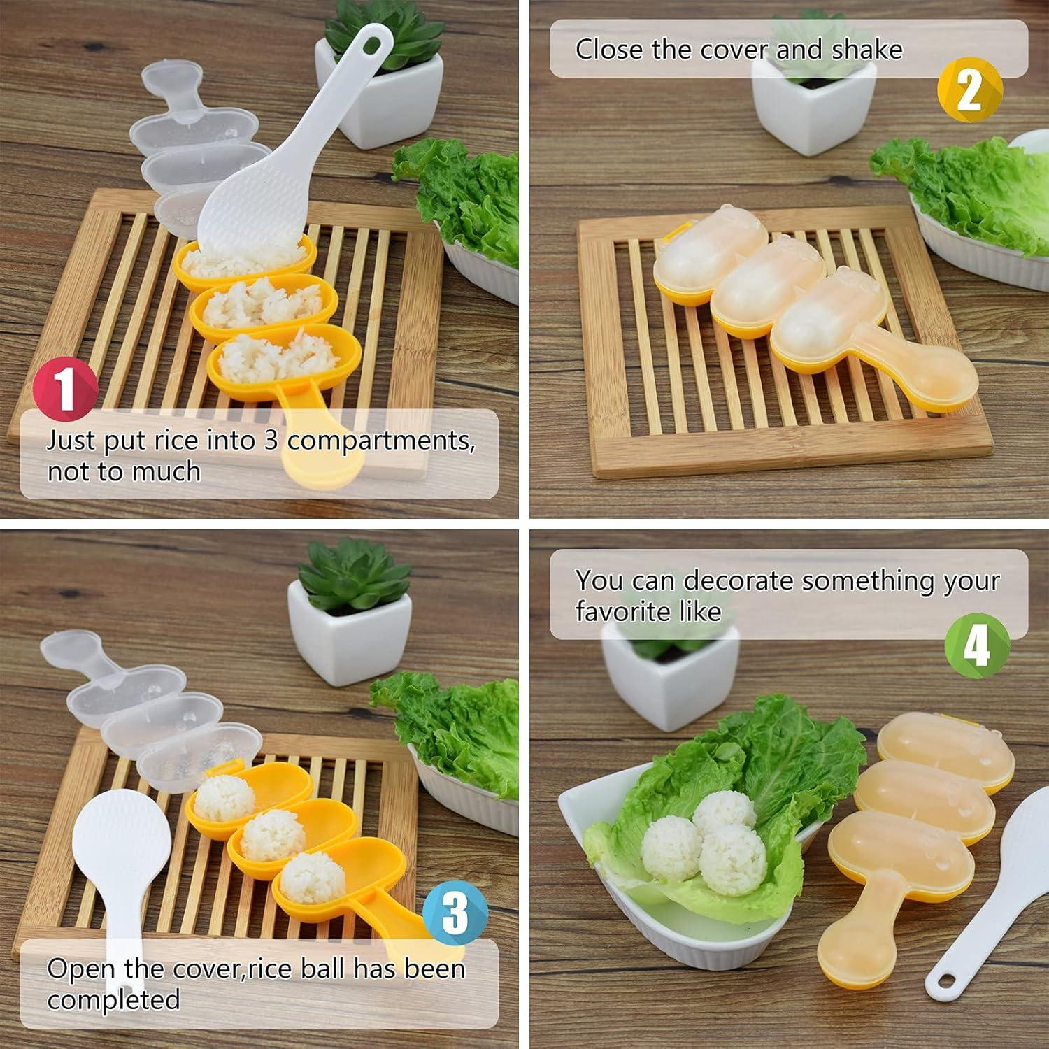 Molde de Bolas de Arroz MEETSWEET con Cucharita - Herramienta de Cocina