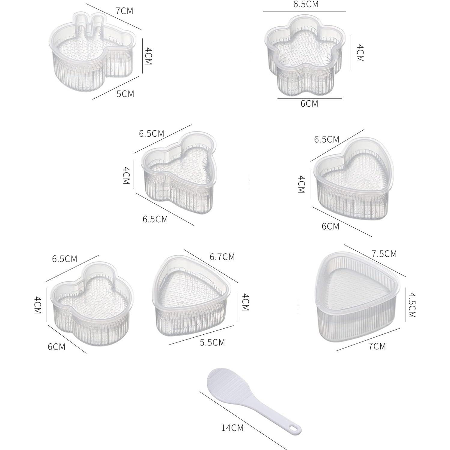 Molde de Onigiri Setaria Viridis, 6 Piezas para Sushi