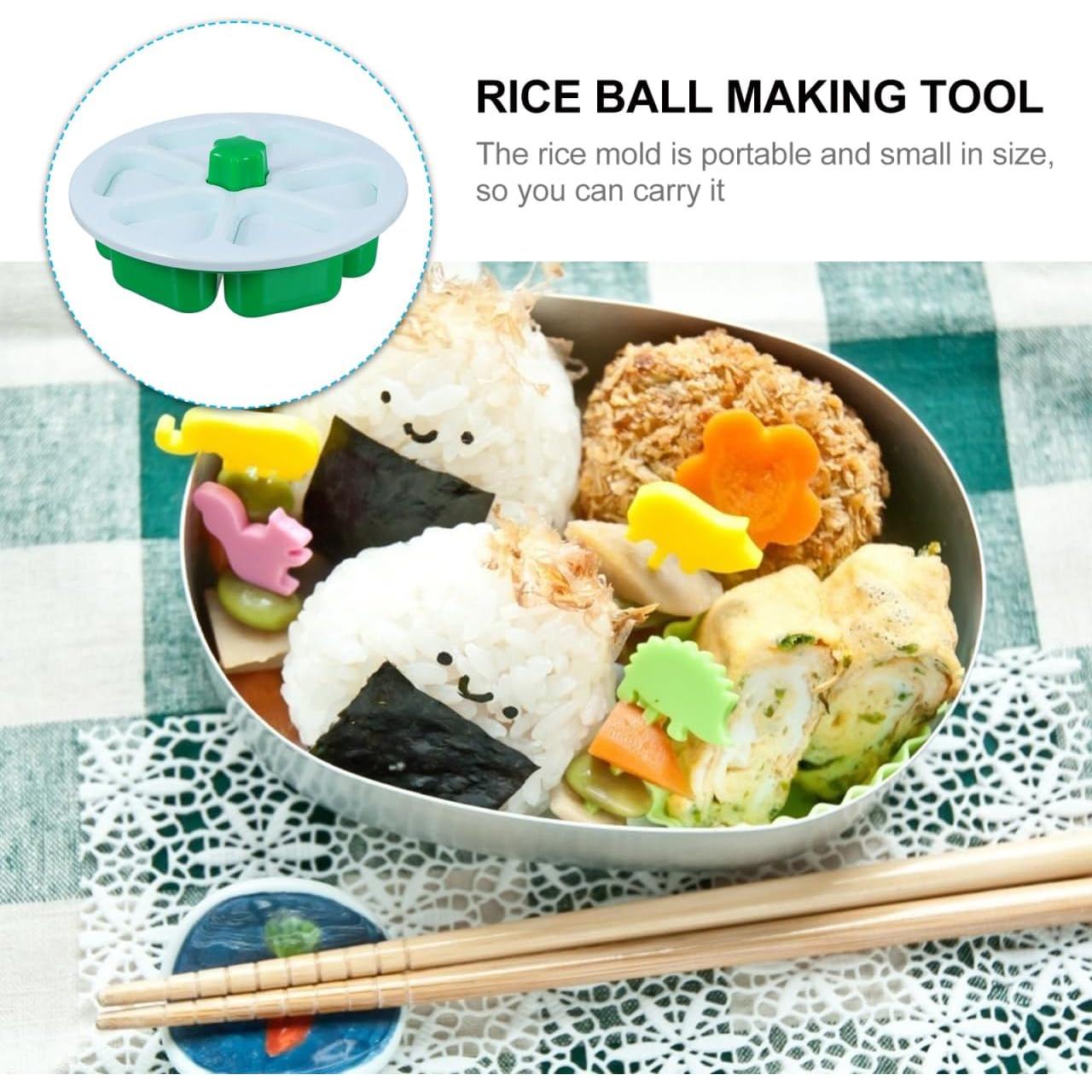 Molde de Sushi Triangular 6 en 1 BESPORTBLE Verde