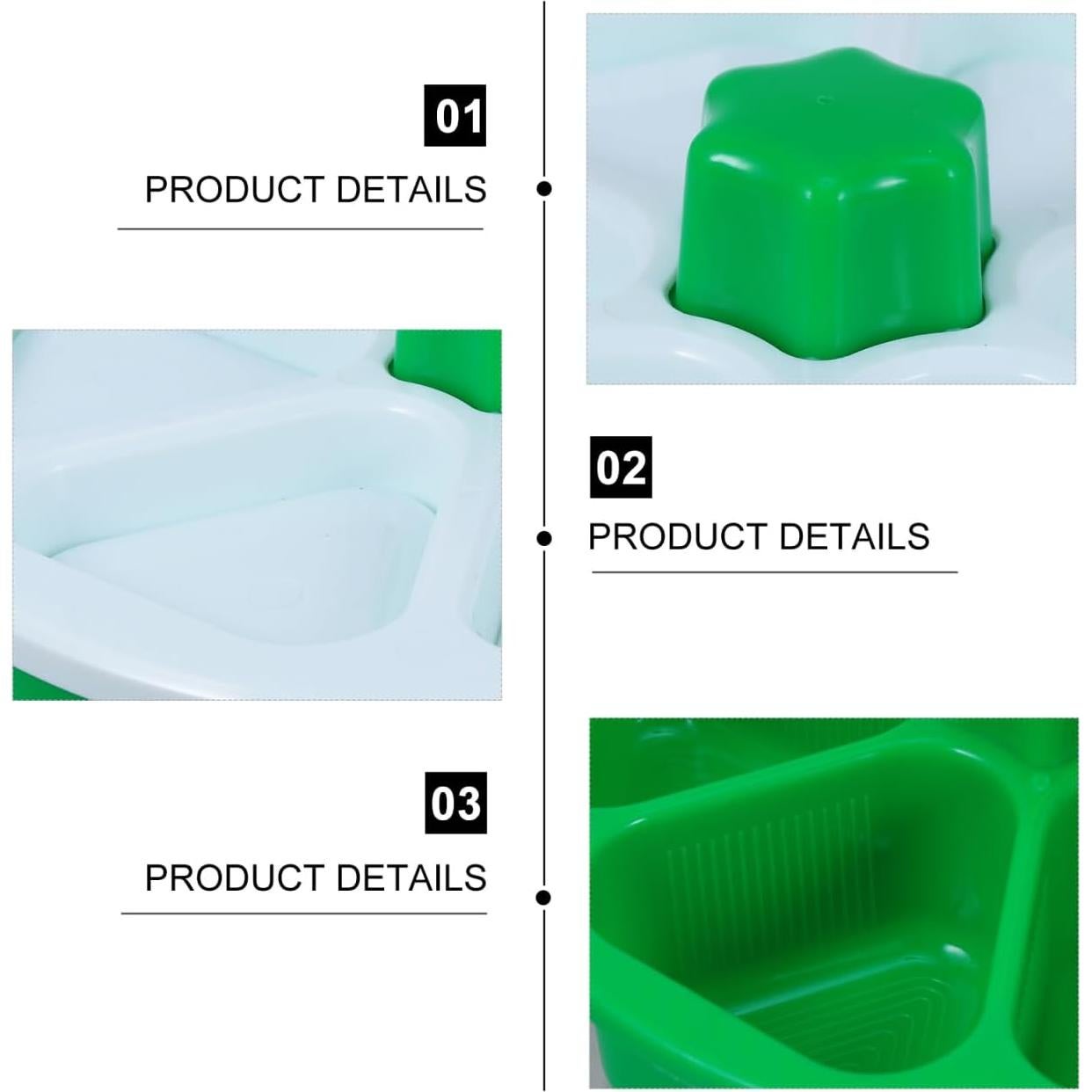 Molde de Sushi Triangular 6 en 1 BESPORTBLE Verde