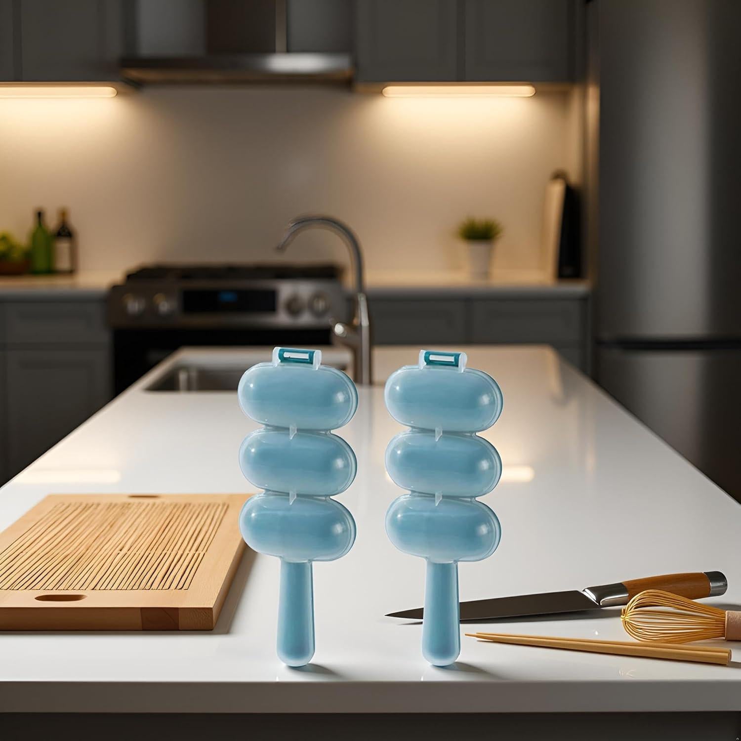 Juego de 2 Moldes para Bolas de Arroz Jizlan Azules