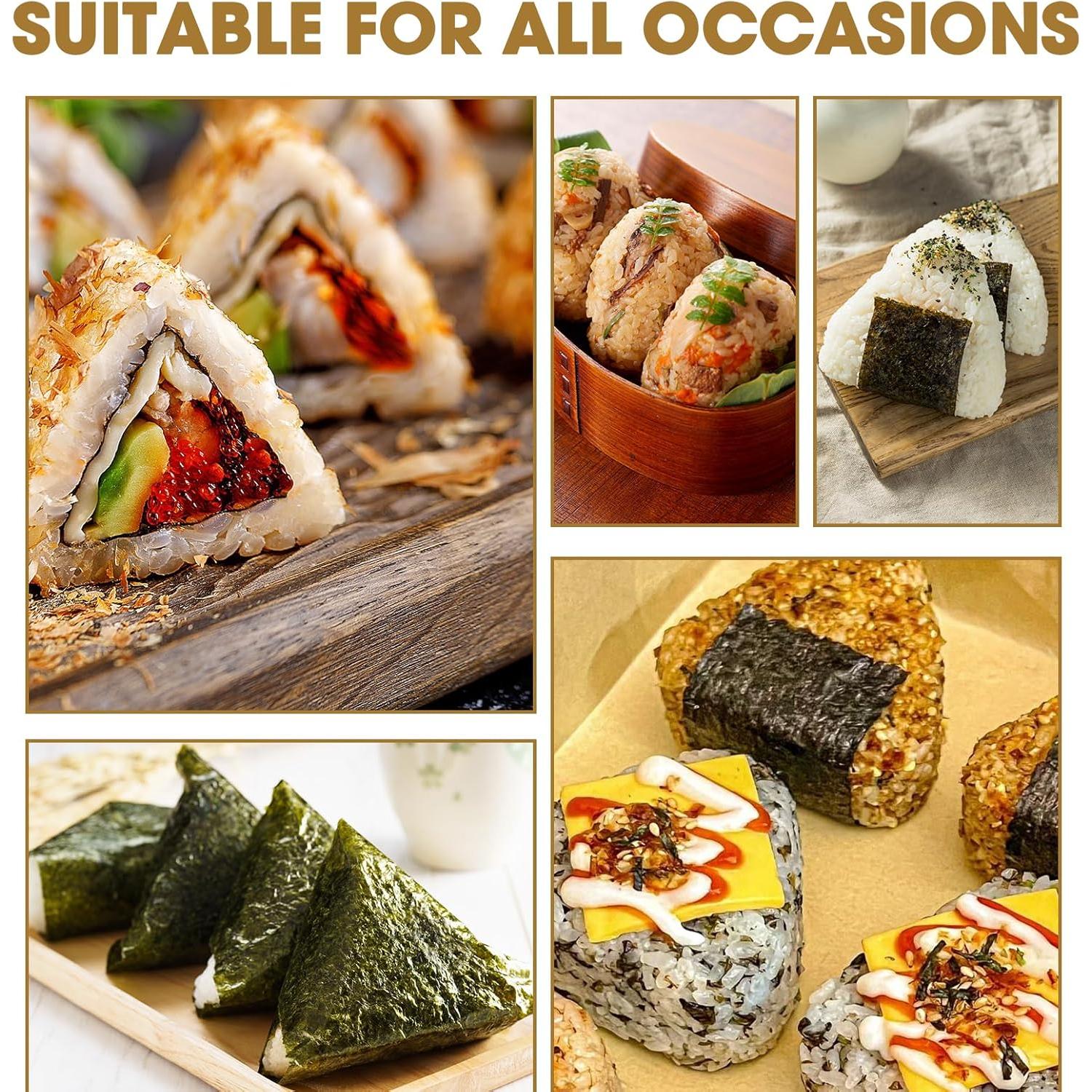 Molde de Onigiri de Bambú Handbanary 3 Cavidades 25.4 cm