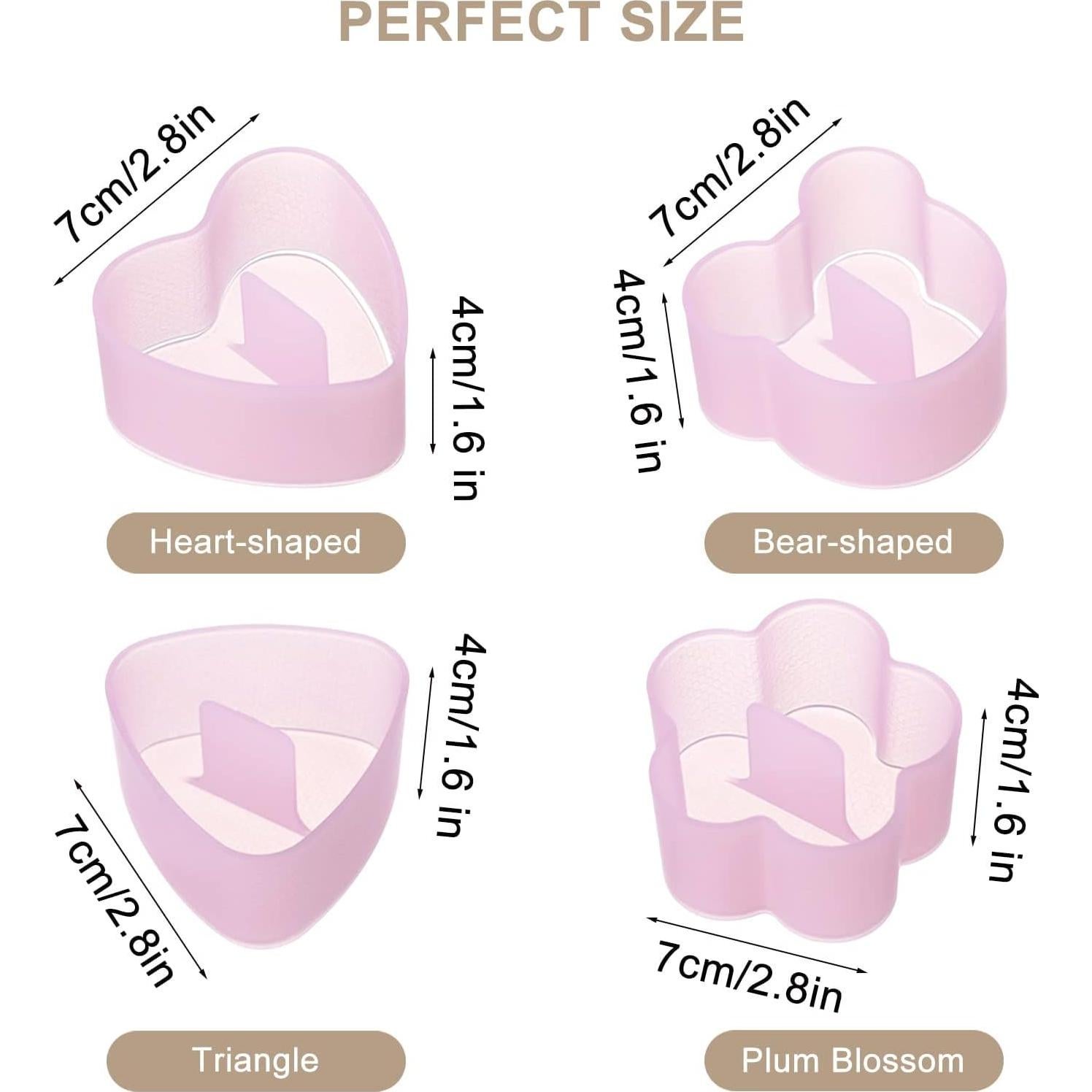 Kit de Moldes para Sushi Onigiri LIOUCBD - 4 Piezas Rosa