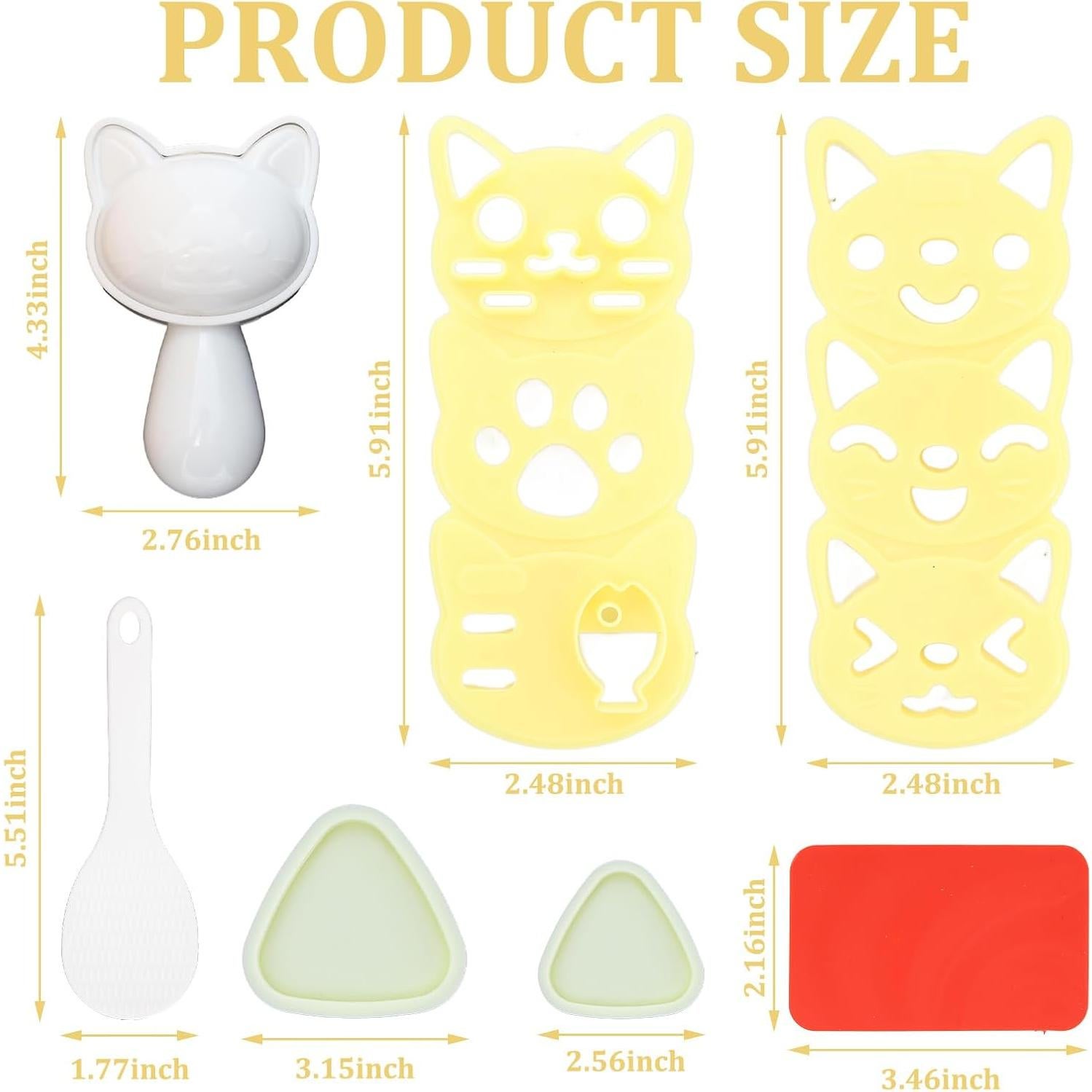 Molde de Onigiri KURTOPLLY, Kit para Hacer Bolas de Arroz