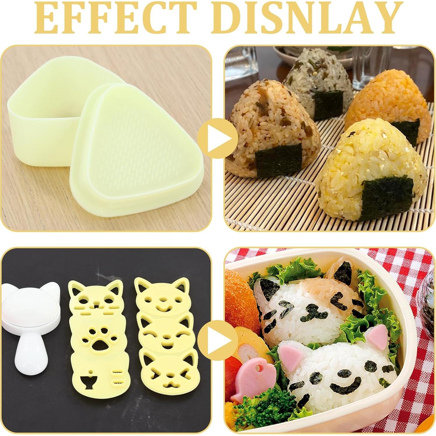 Molde de Onigiri KURTOPLLY, Kit para Hacer Bolas de Arroz