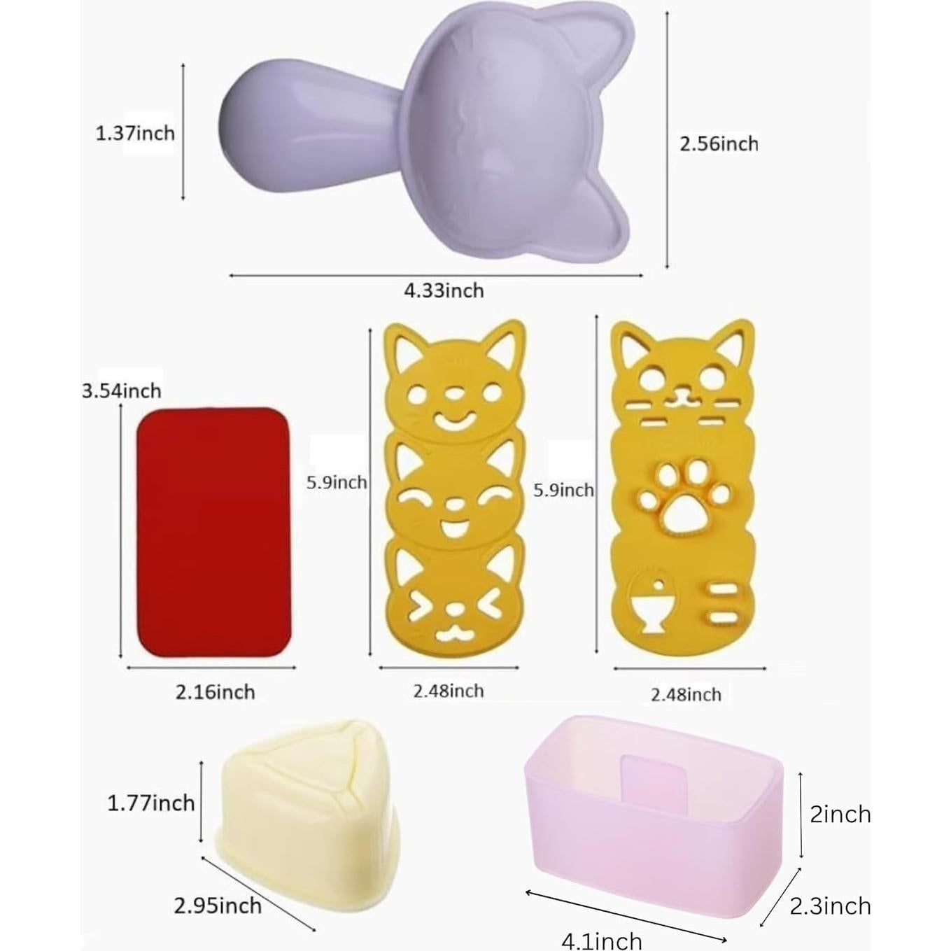 Kit de Moldes de Onigiri SHIMANY - 6 Piezas para Sushi