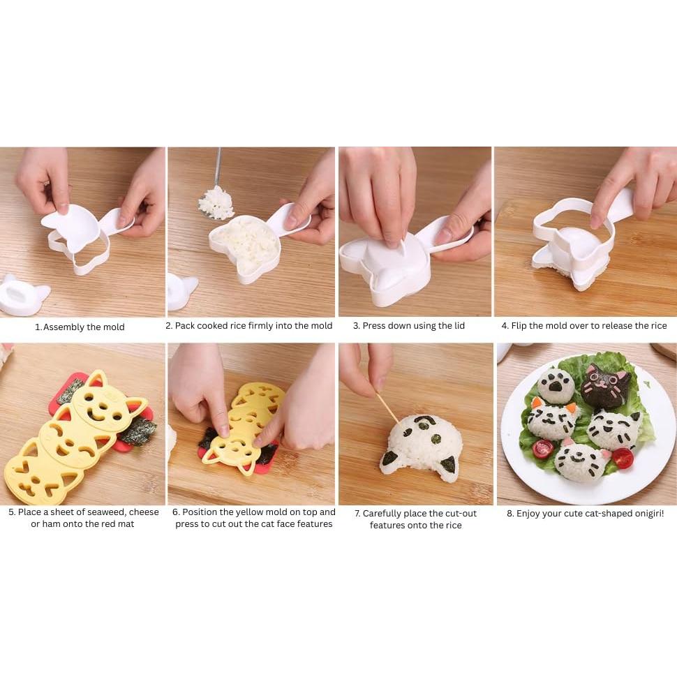 Kit de Moldes de Onigiri SHIMANY - 6 Piezas para Sushi