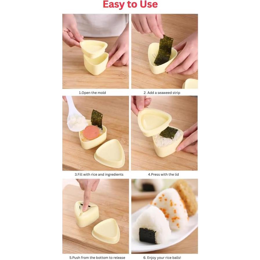 Kit de Moldes de Onigiri SHIMANY - 6 Piezas para Sushi