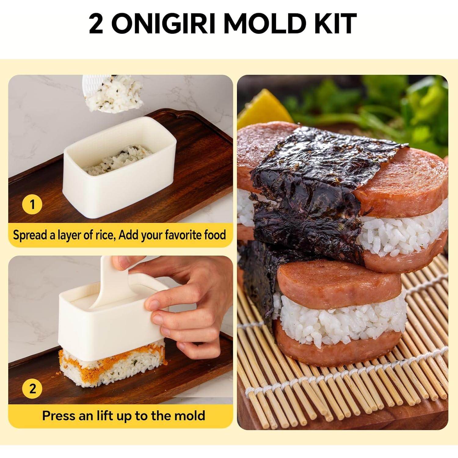 Kit de Molde para Sushi Vynetralix - 2 Moldes Musubi y Onigiri