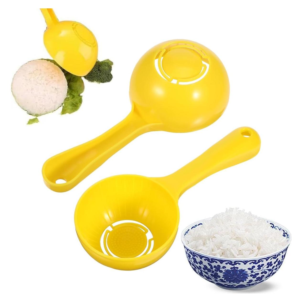 Molde de Cuchara de Arroz Amarillo 2 Piezas Tangseajiao