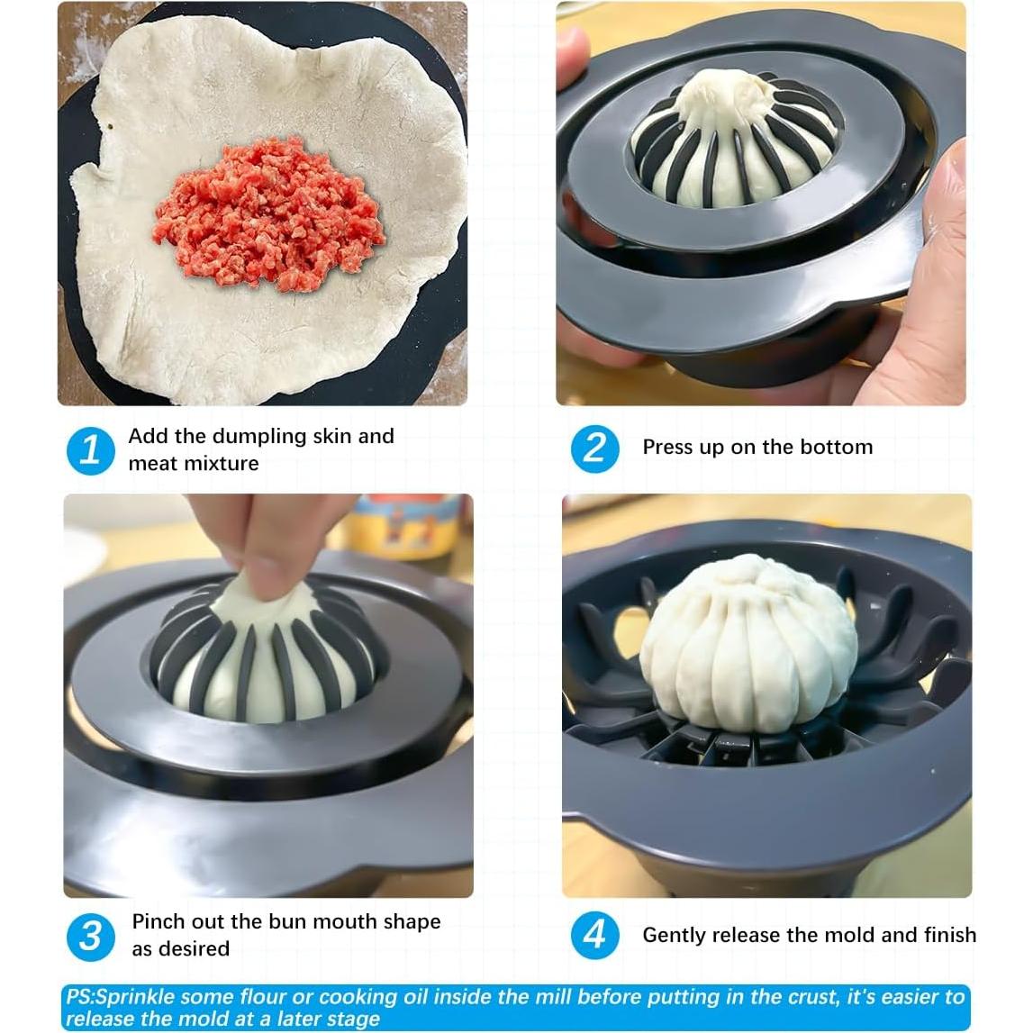 Máquina para hacer Baozi Jnhuy 16.7 cm Antiadherente Gris