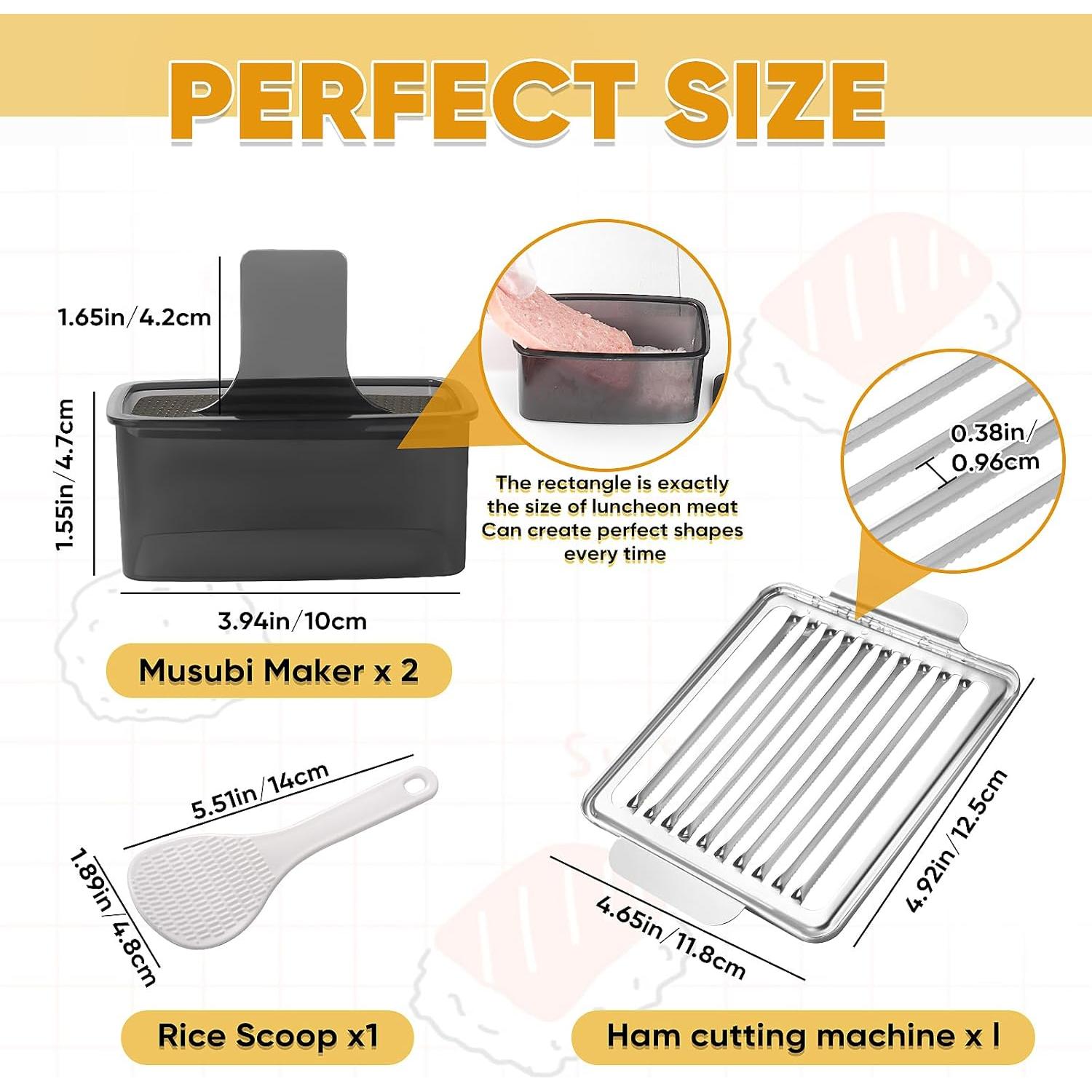 Kit de Molde Musubi YONGJUNG 2 Piezas con Cortador Acero Inoxidable