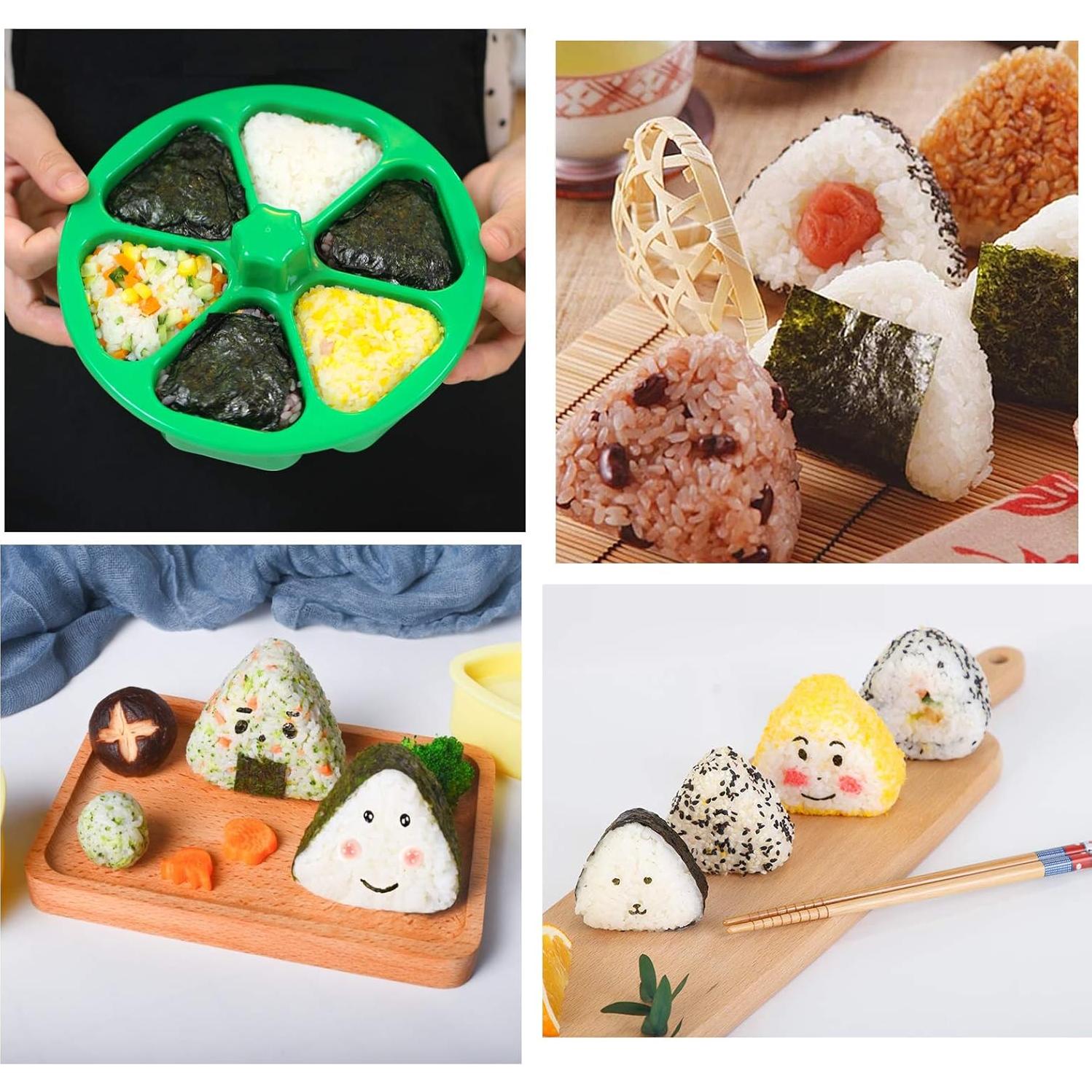 Molde de Sushi Triangular Melostu 6 Cavidades Antiadherente
