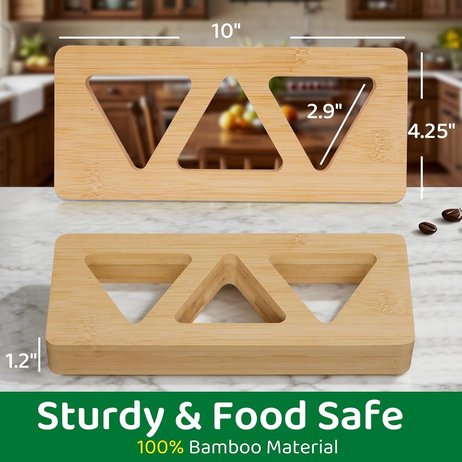 Molde de Onigiri de Madera de Bambú CIYRULL 3 en 1 para Bento