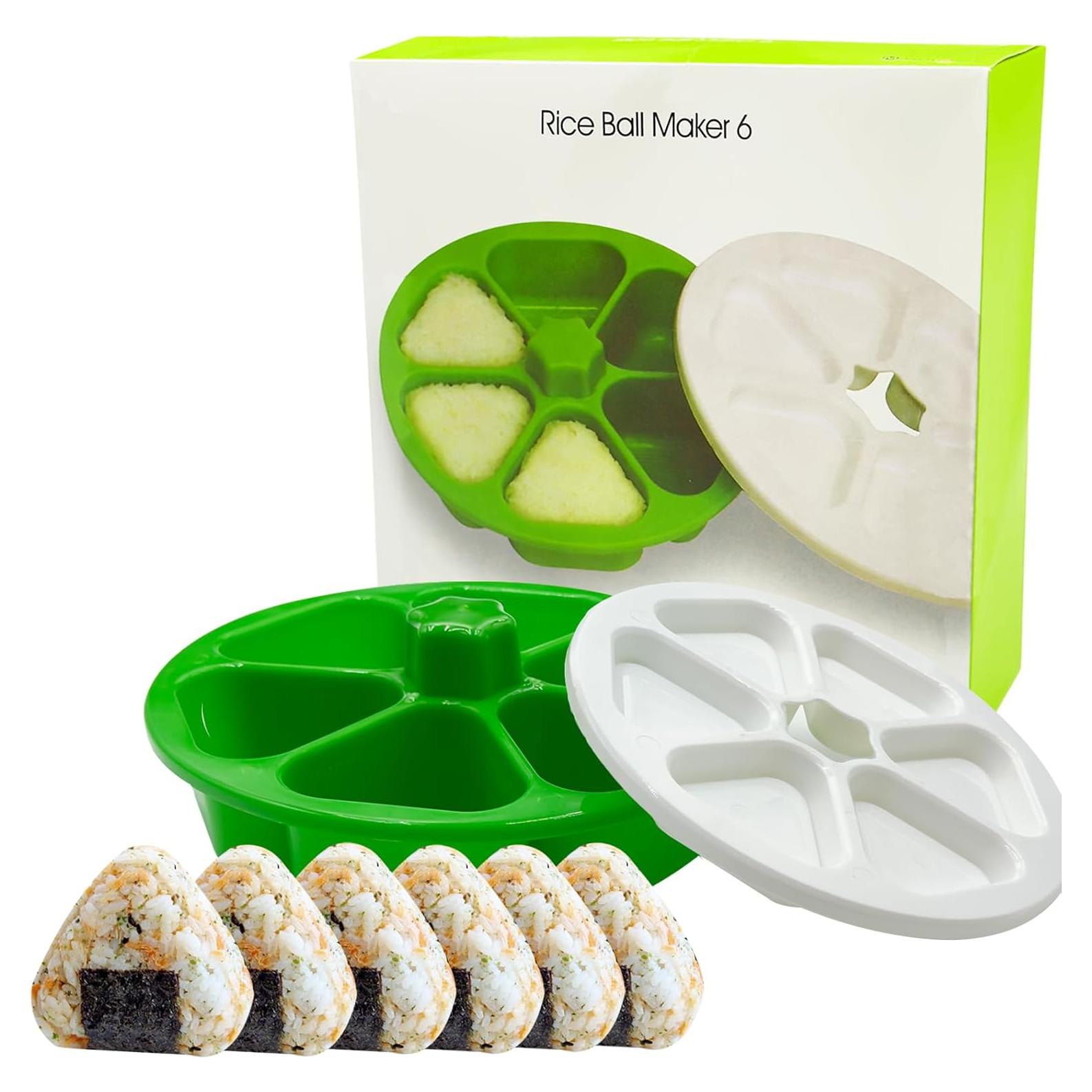 Molde de Onigiri 6 en 1 HIBILDER Verde - Sushi Triangular