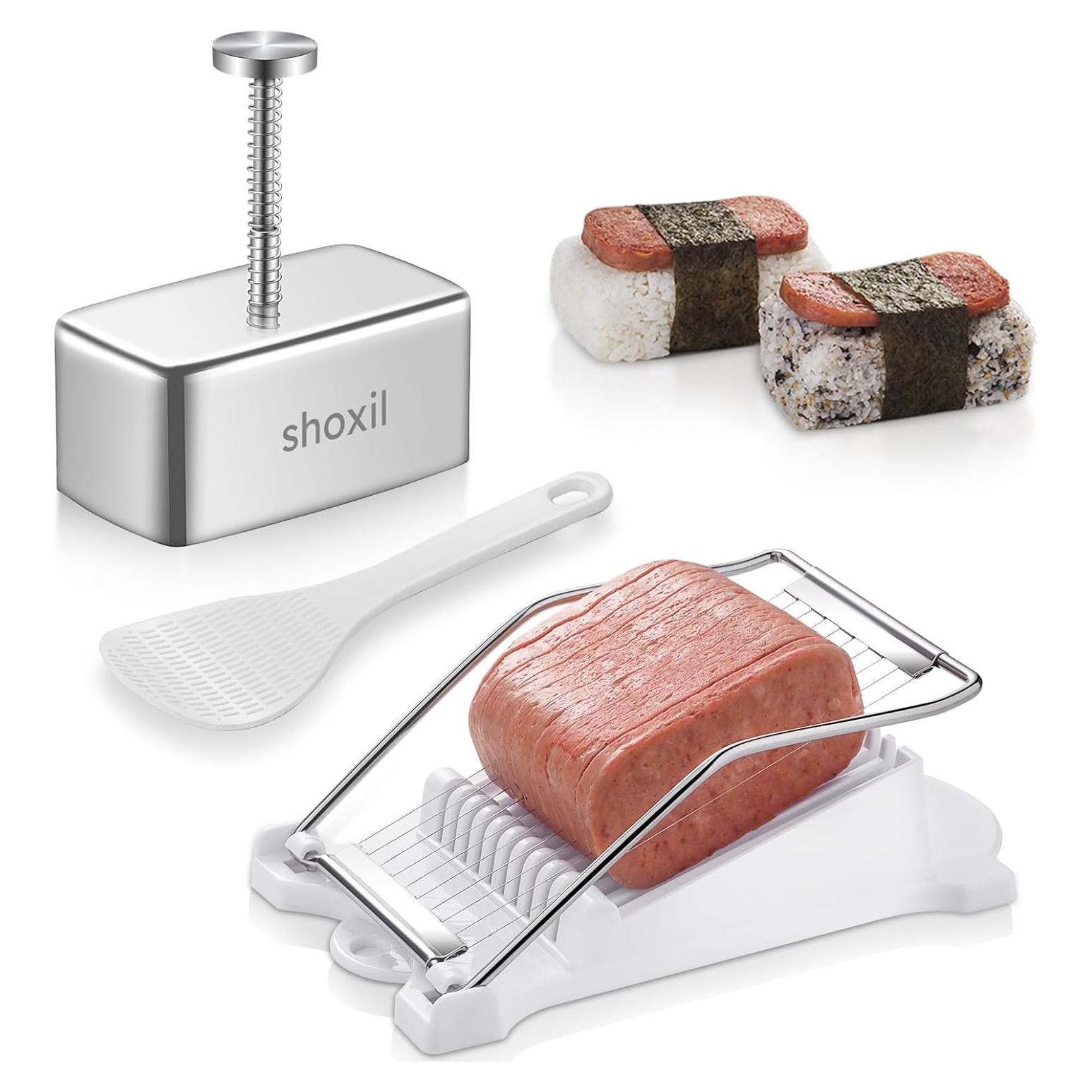 Kit de Molde para Spam Musubi Shoxil - Acero Inoxidable 3 Piezas