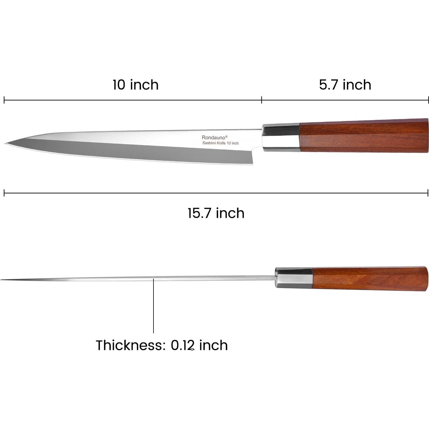 Cuchillo Sashimi Yanagiba Rondauno 25.4 cm Acero Inoxidable
