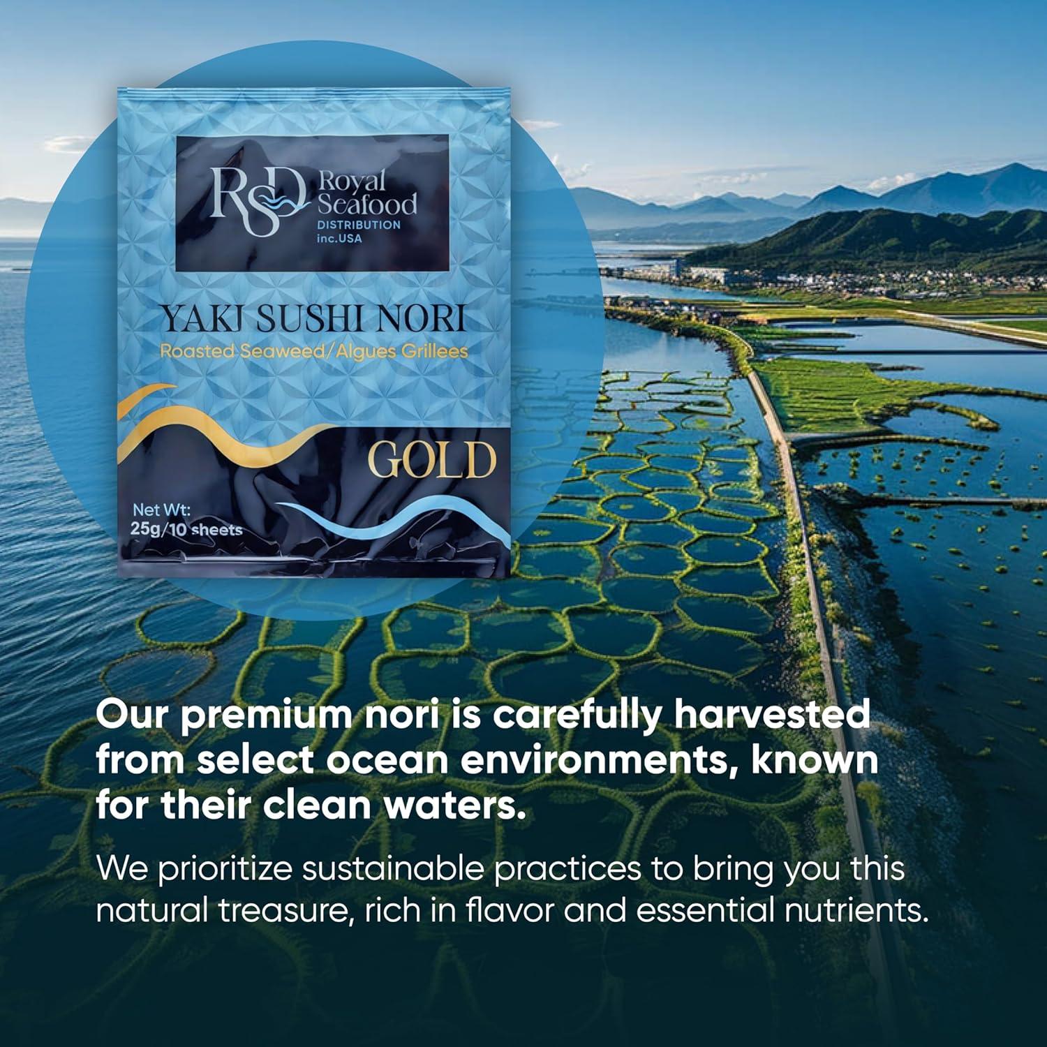 Hojas de Alga Nori Tostadas Premium RSF - 10 Hojas 25g - Orgánico