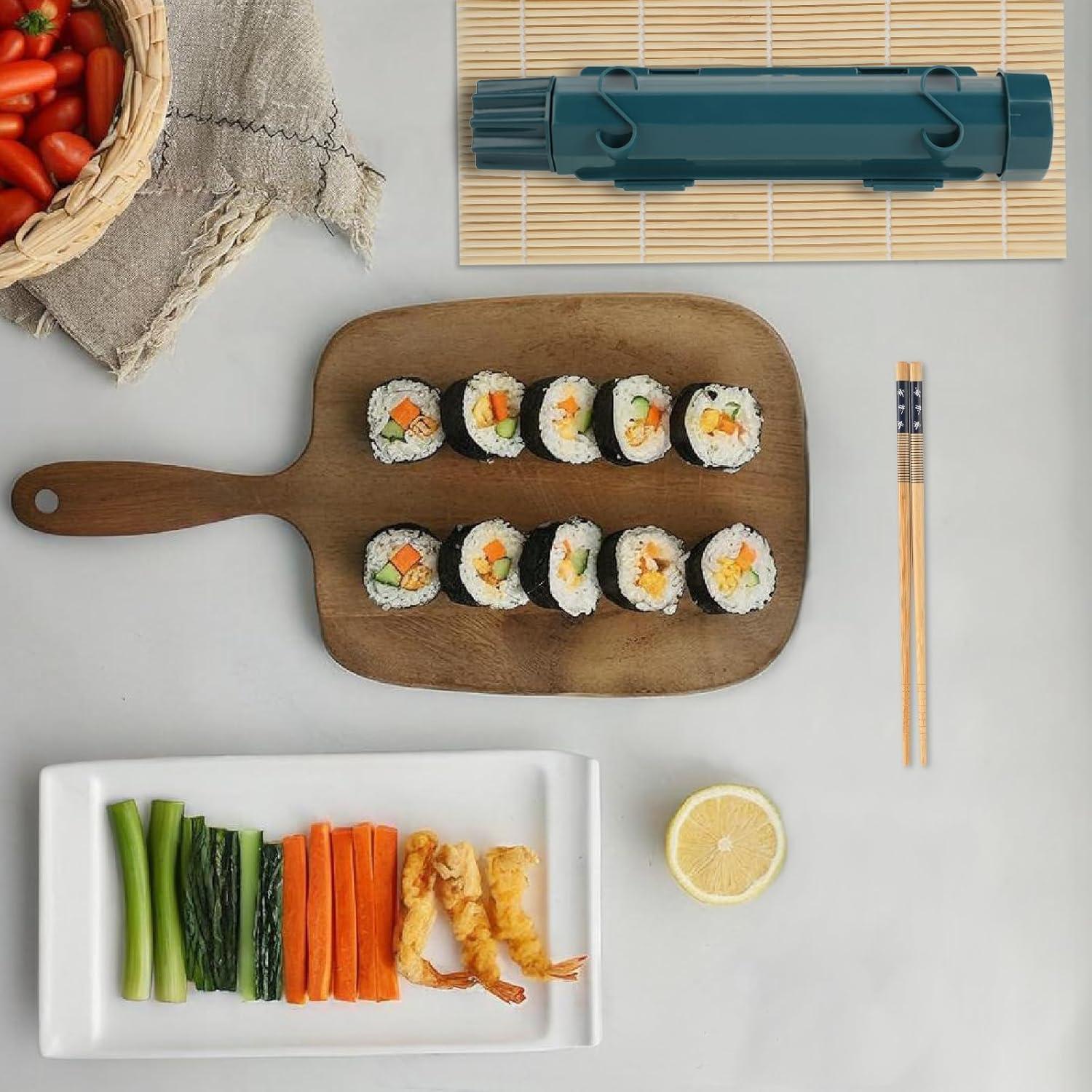 Kit de Hacer Sushi Foetifeu con Bazooka y Esteras de Bambú