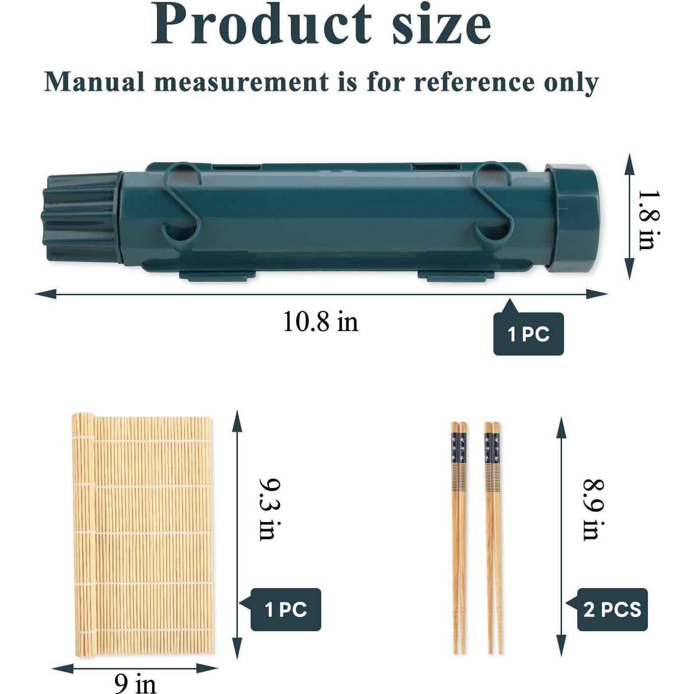 Kit de Hacer Sushi Foetifeu con Bazooka y Esteras de Bambú