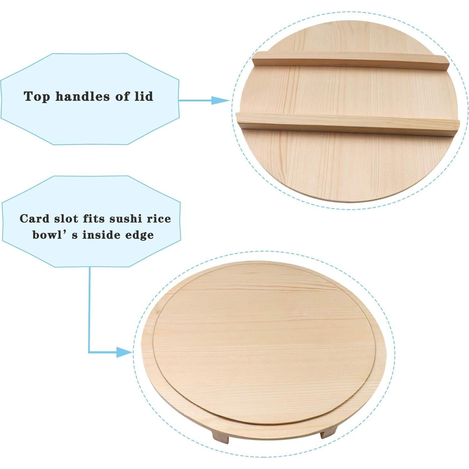 Tazón de arroz para sushi Kichgather 26.9 cm con tapa