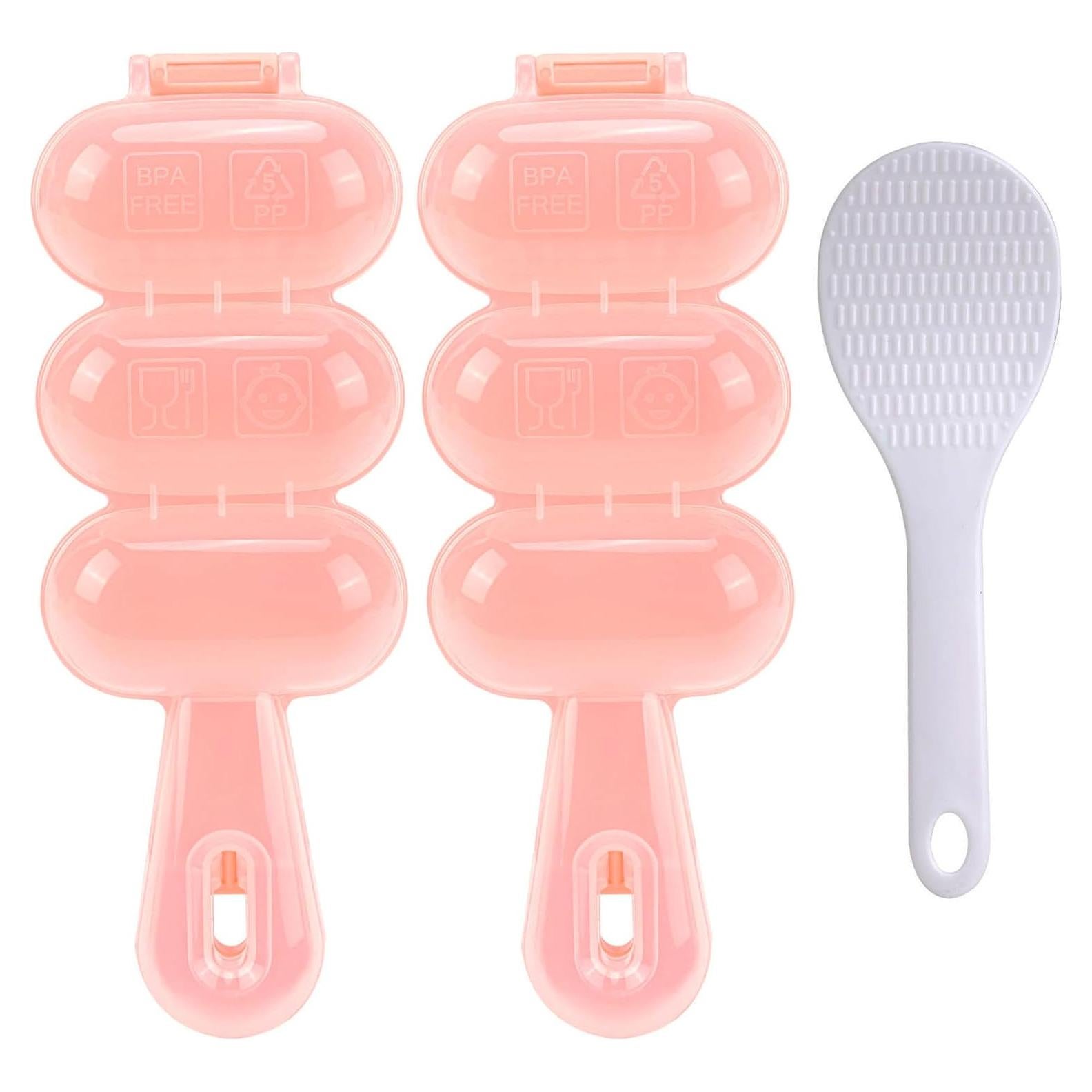 Juego de Moldes para Bolas de Arroz FUNGYAND - 2 Piezas, Rosa