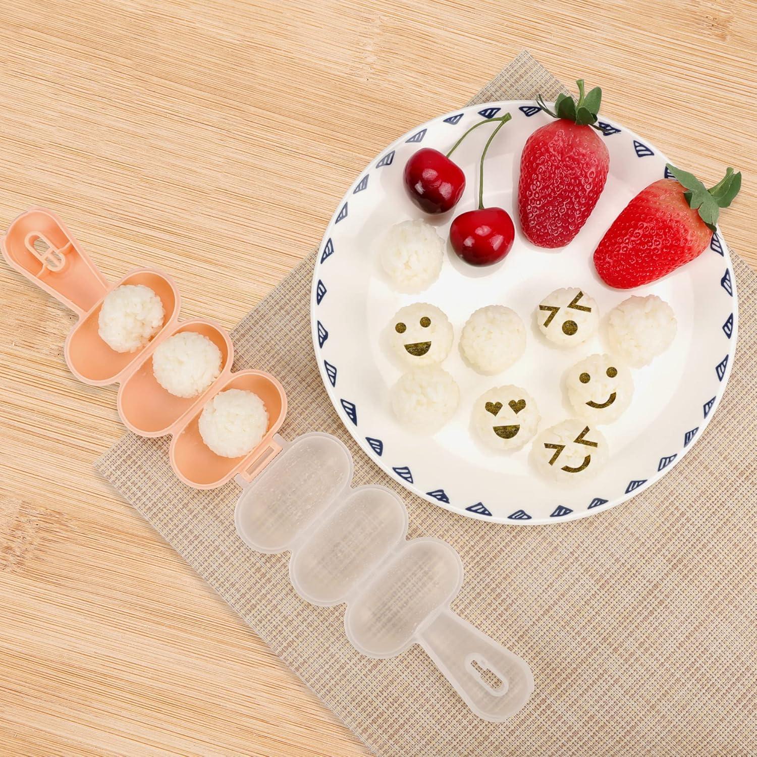 Juego de Moldes para Bolas de Arroz FUNGYAND - 2 Piezas, Rosa