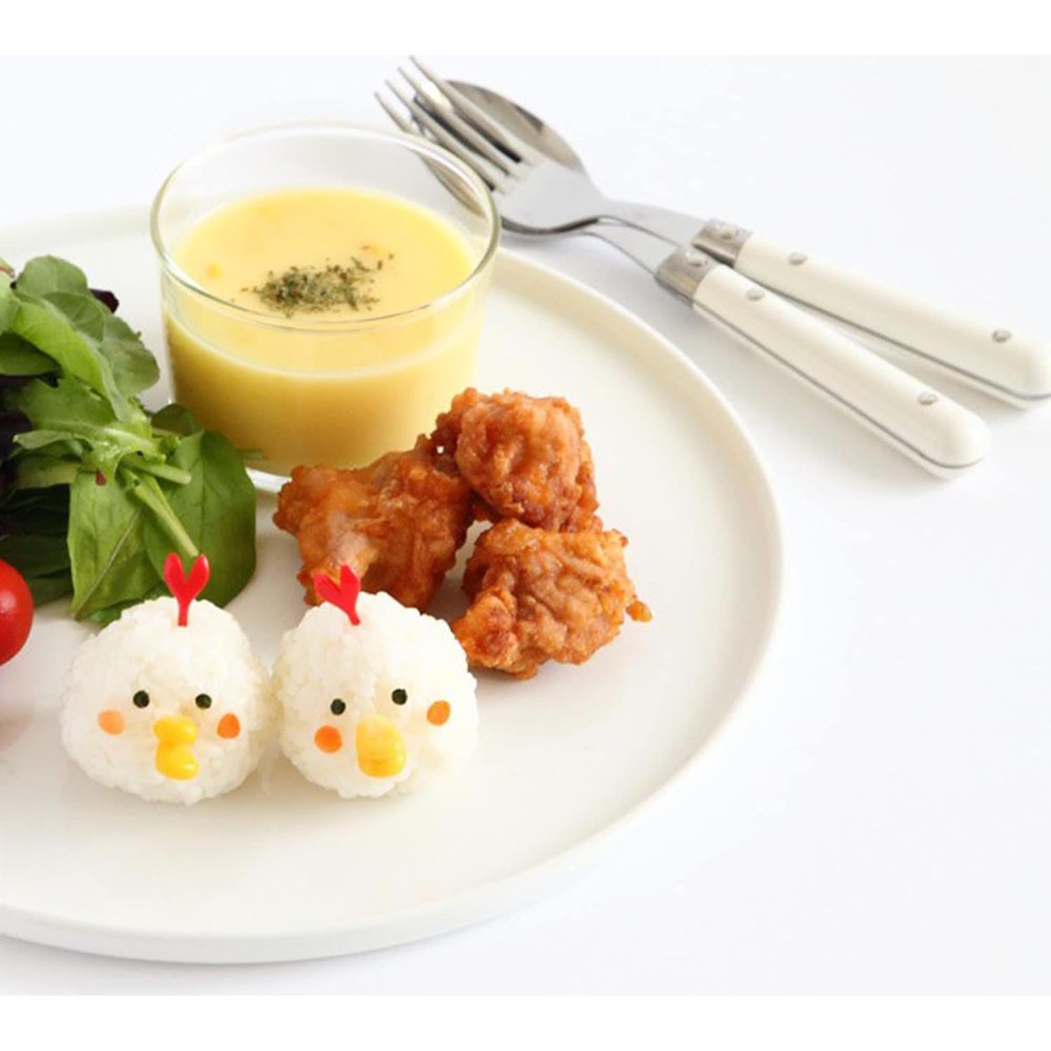 Juego de Moldes para Bolas de Arroz FUNGYAND - 2 Piezas, Rosa