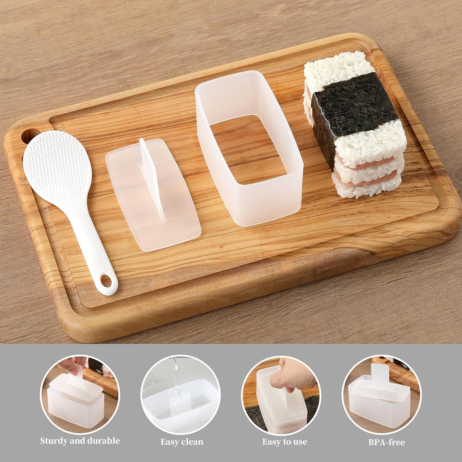 Kit de Moldes de Musubi XZZWLL con Cortador y Cucharón de Arroz