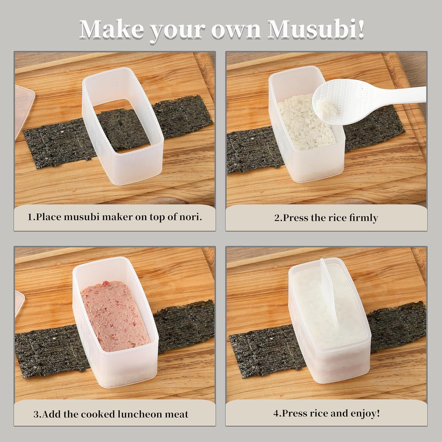 Kit de Moldes de Musubi XZZWLL con Cortador y Cucharón de Arroz