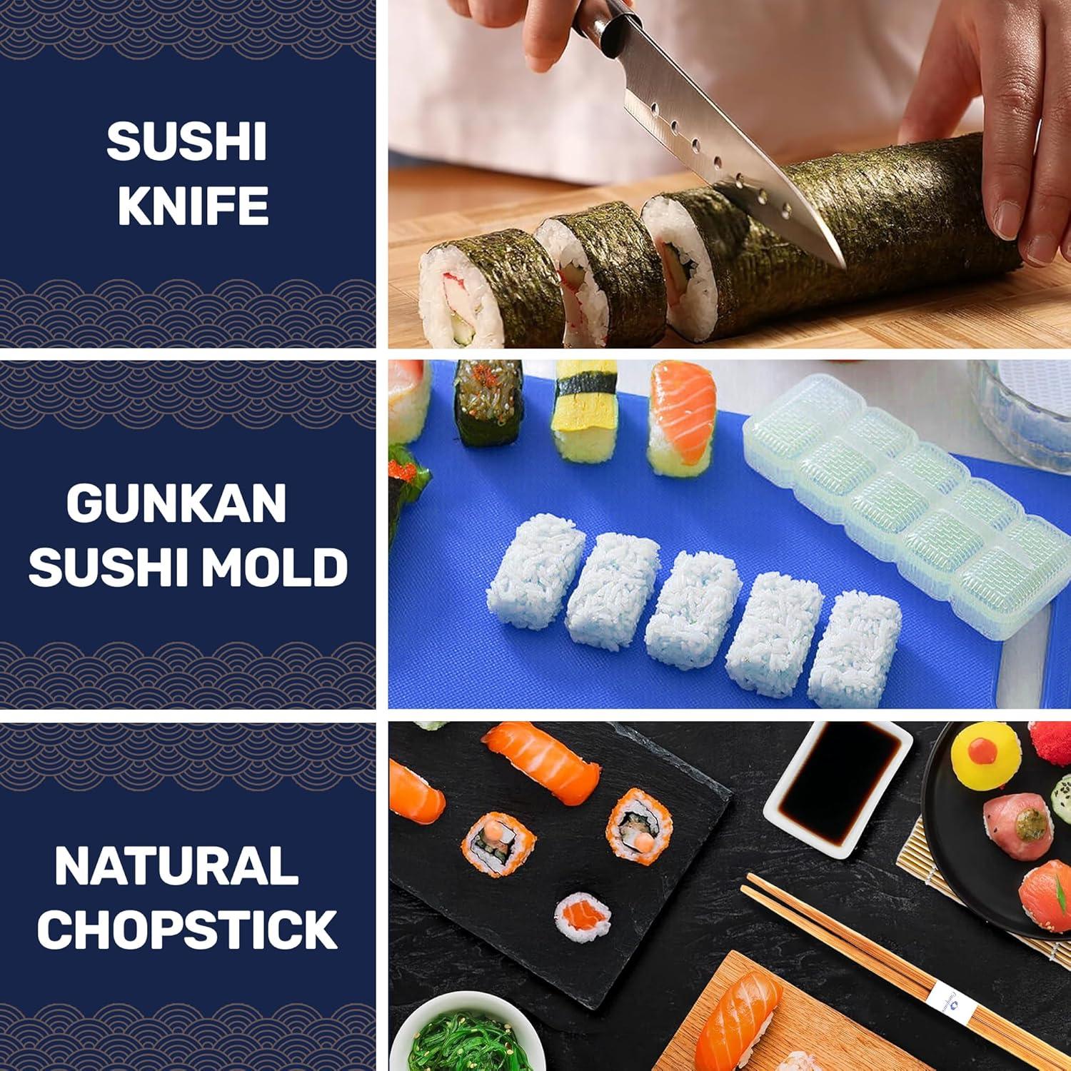 Kit de Hacer Sushi Campana Blue Kitchen - 20 Piezas Completo