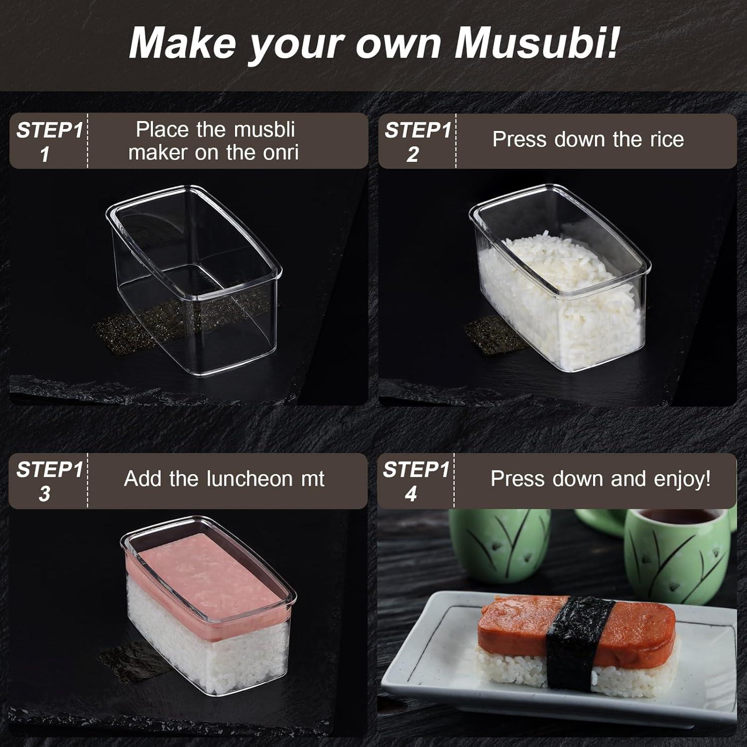 Molde de Prensa Musubi NTMURIKS Claro 2PCS Antiadherente BPA