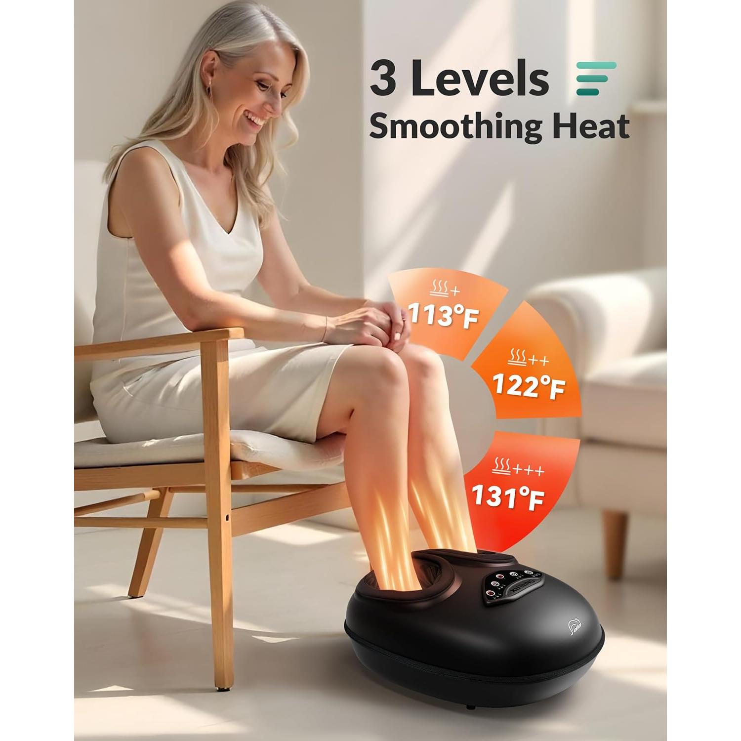 Masajeador de pies Snailax SL-545 con calor y compresión