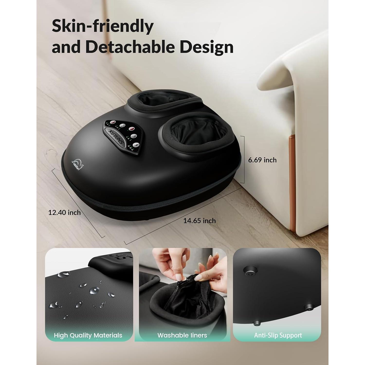 Masajeador de pies Snailax SL-545 con calor y compresión