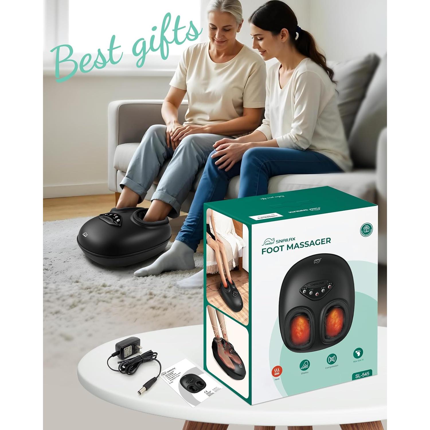 Masajeador de pies Snailax SL-545 con calor y compresión